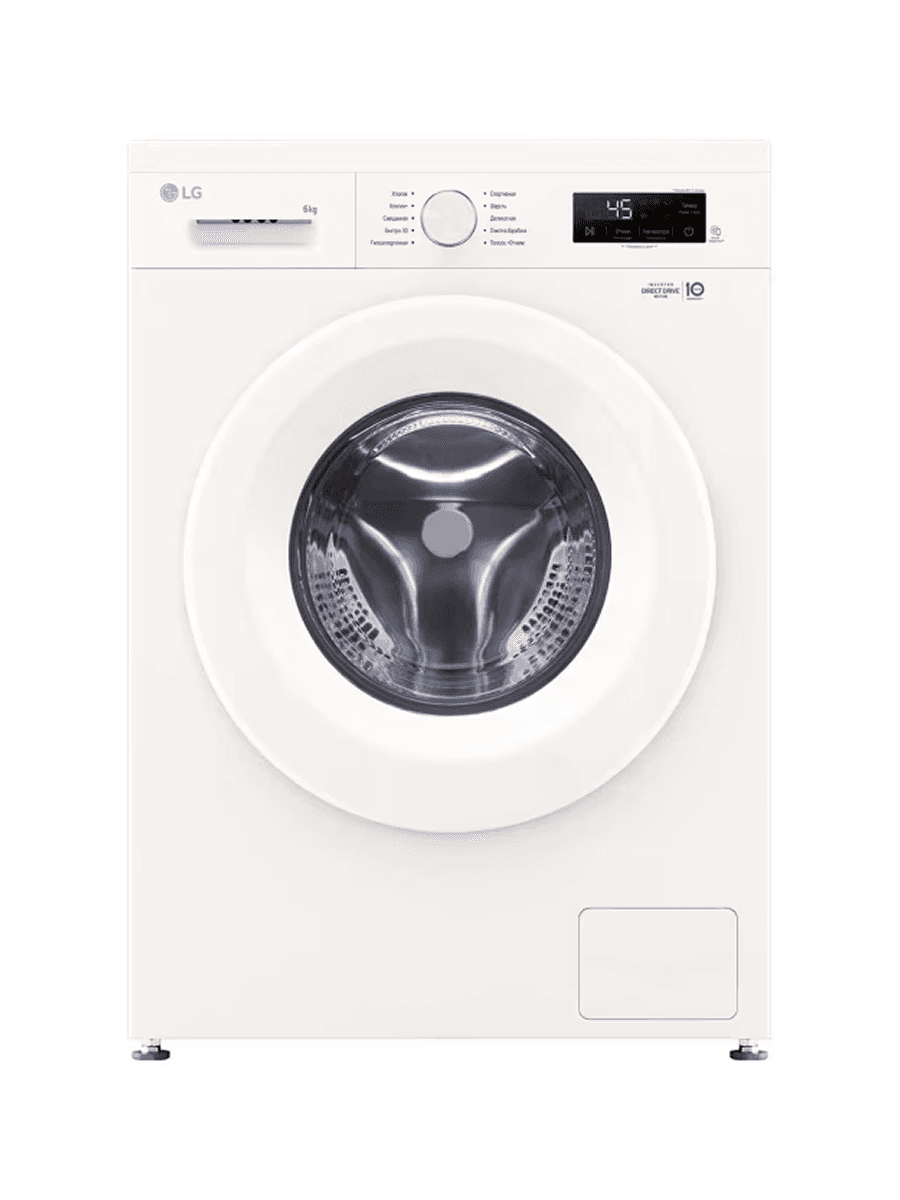 Стиральная машина LG на 6 кг, белая F2Y1NS3W